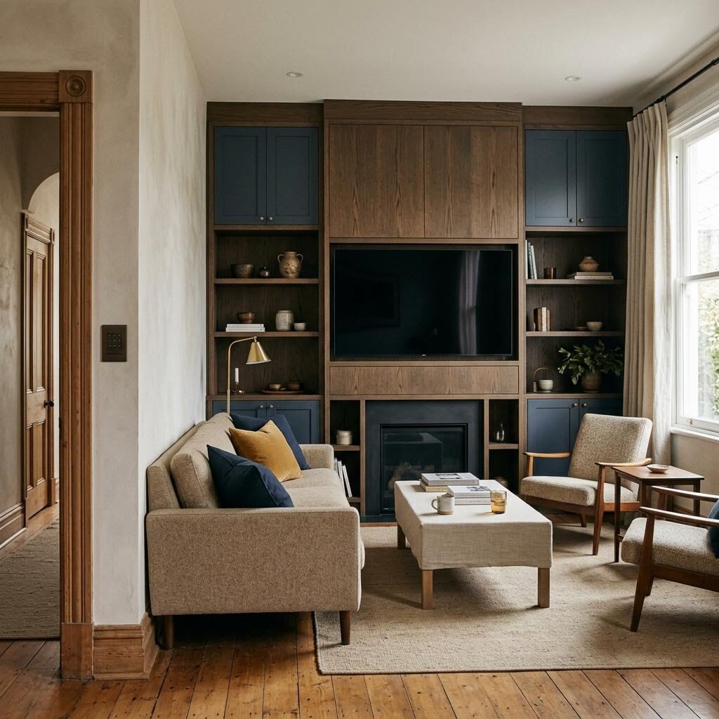 Example of an integrated residential living room